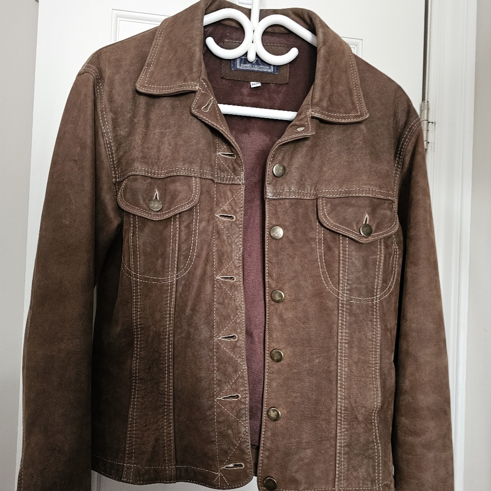 Suede Ladies Daniel Hechter Brown Jacket